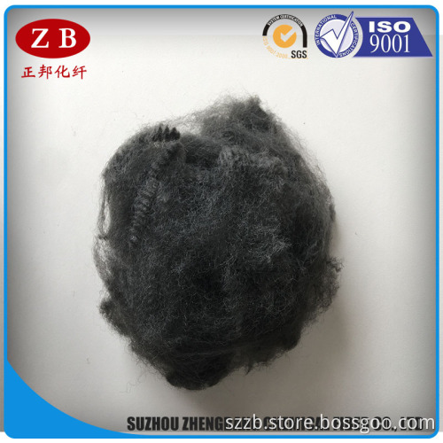 black raw material pet fiber recycled polyester staple fiber